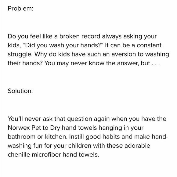 Norwex Chenille Mermaid Pet to Dry Limited Edition Towel NWOT - Picture 7 of 10